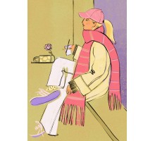 Открытка «Девушка в бейсболке»