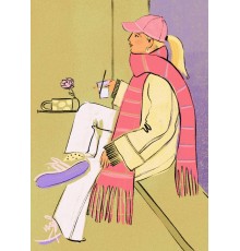 Открытка «Девушка в бейсболке»